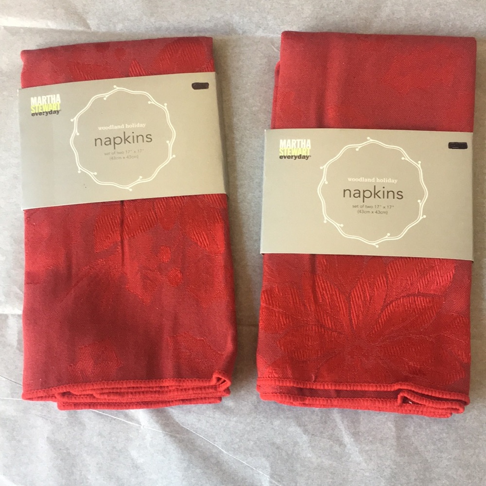 Vintage Martha Stewart Holiday Napkin Set